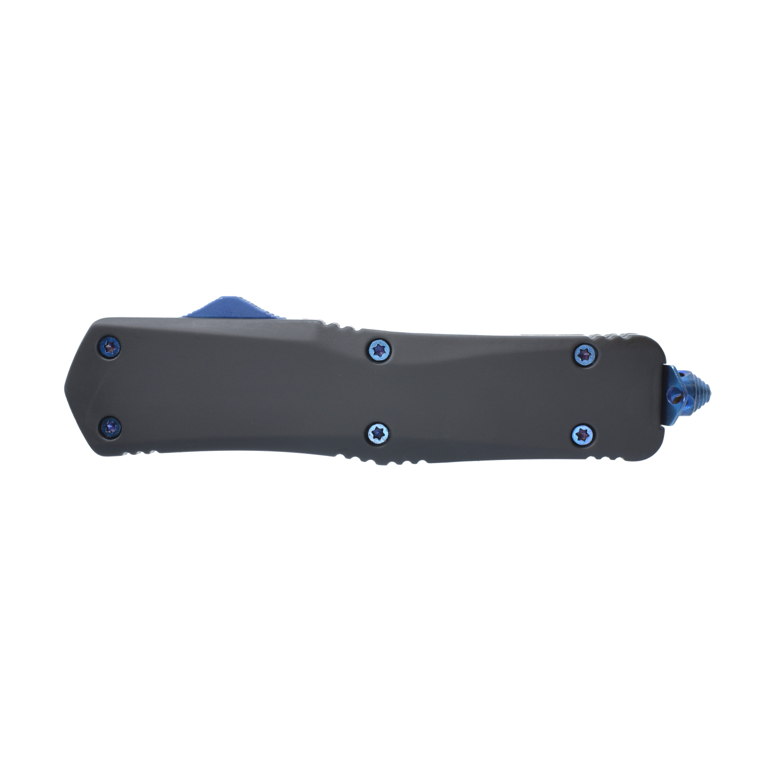 Double Edge Damascus Automatic OTF Knife w/ Belt Clip - Image 5