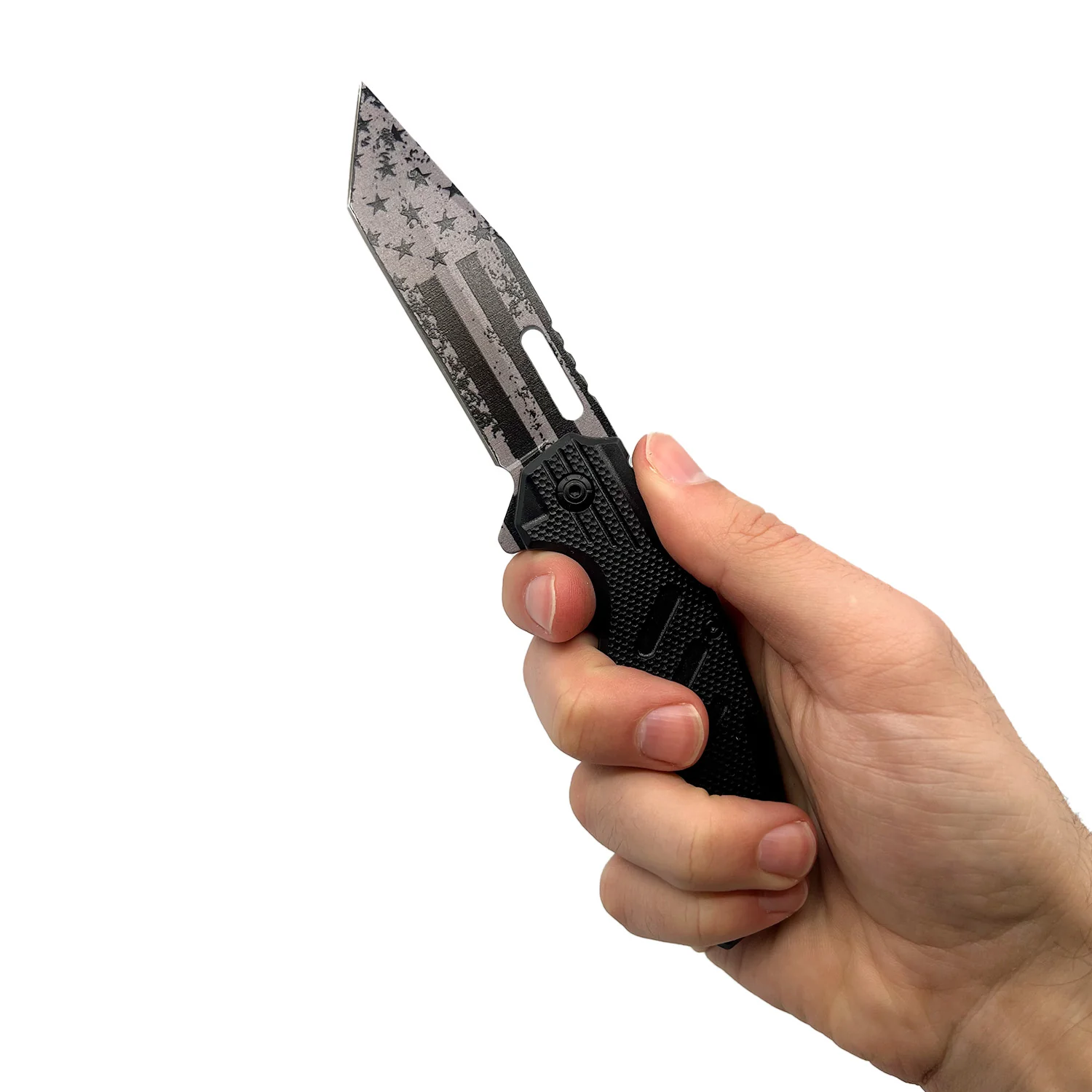 4.75" American Flag Tanto Blade With ABS Handle - Image 4