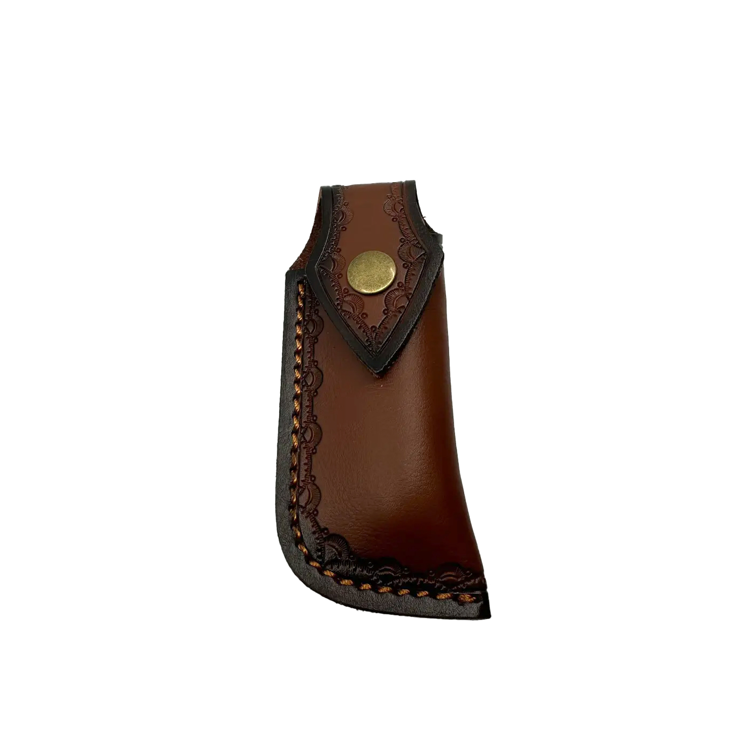 3.5" Damascus Drop Point Blade Knife w/ Wood Handle - Image 5