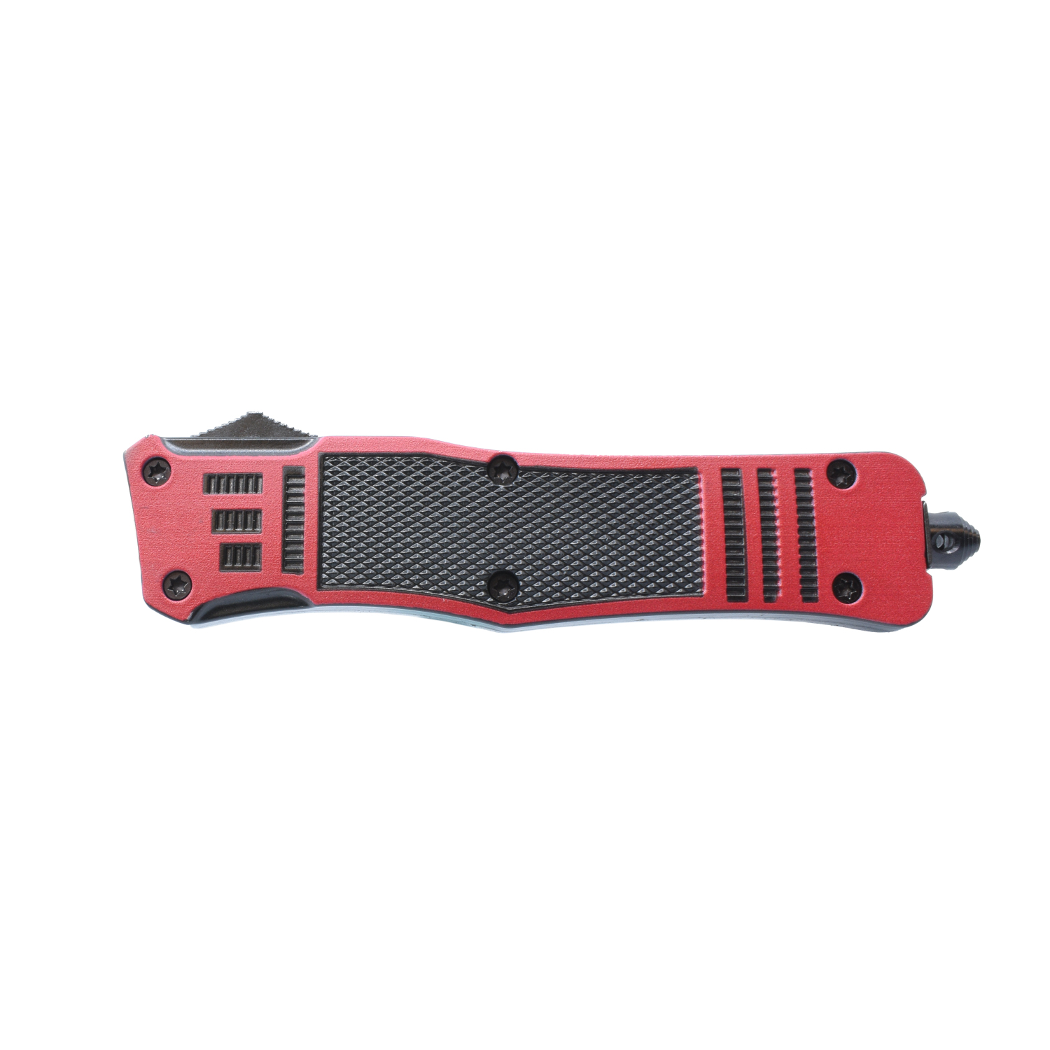 Automatic OTF Knife w/ Belt Clip - Red & Black - Image 2