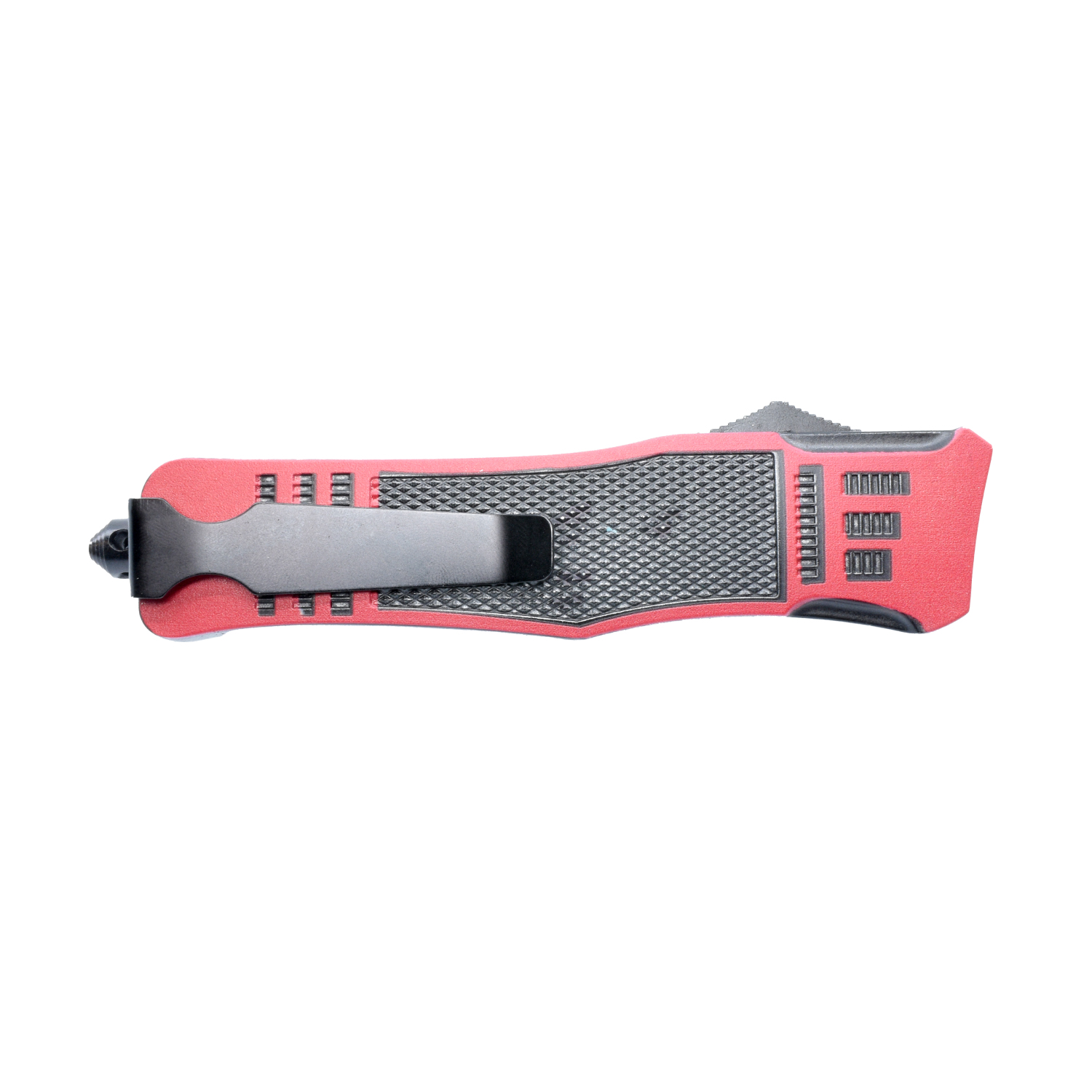 Automatic OTF Knife w/ Belt Clip - Red & Black - Image 3