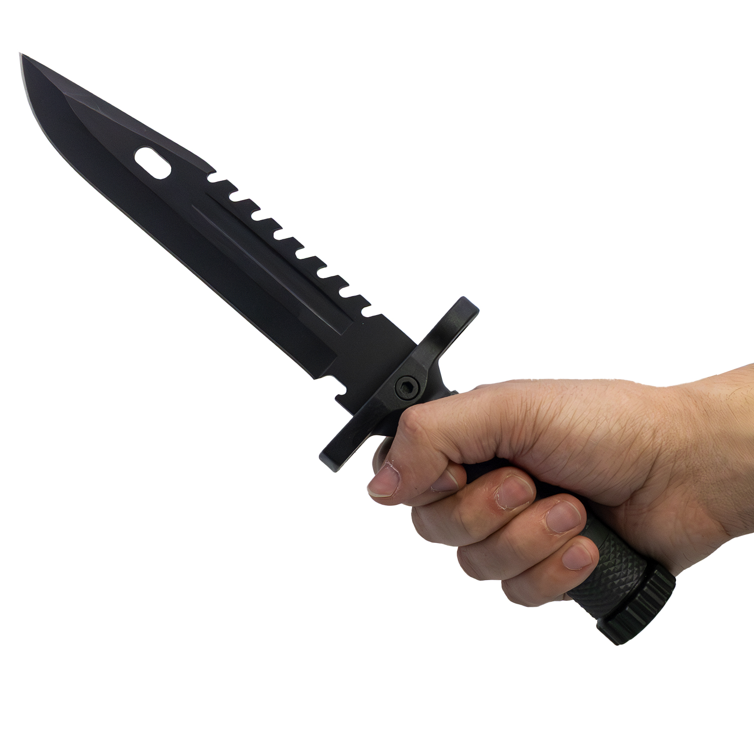 12.5" Fixed Blade Survival Knife with Sheath, Fire Starter, & Sharpening Rod - Image 3