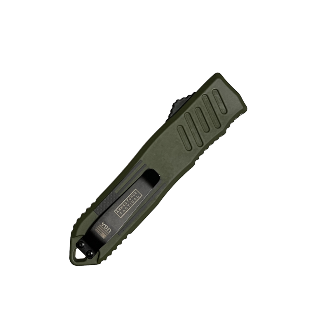 5.5" Automatic OTF Knife w/ Half Serrated Dagger Blade - Image 2