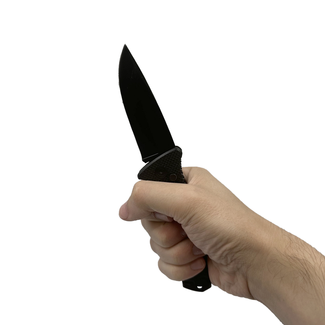 4.75" Spring Assisted Automatic Knife W/ Drop Point Blade - Image 3
