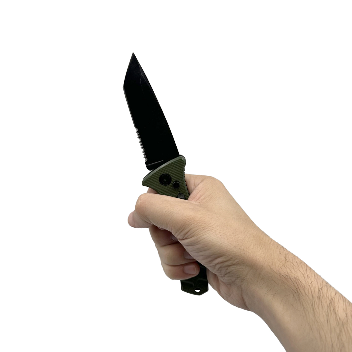 4.75" Spring Assisted Automatic Knife W/ Tanto Blade - Image 3