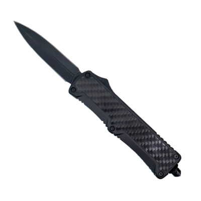 8" Carbon Fiber Automatic OTF Knife with Dagger Blade