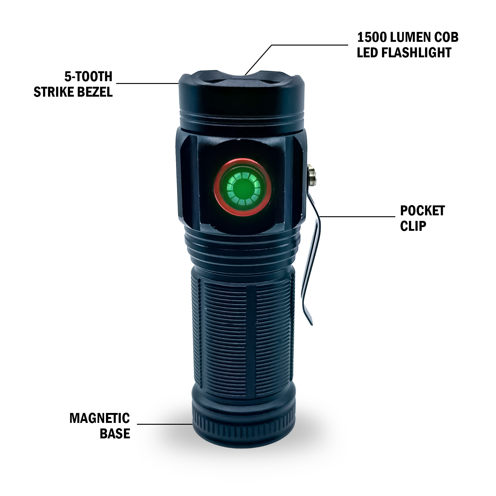 Tactical 1,500-Lumen Rechargeable Flashlight - Image 4