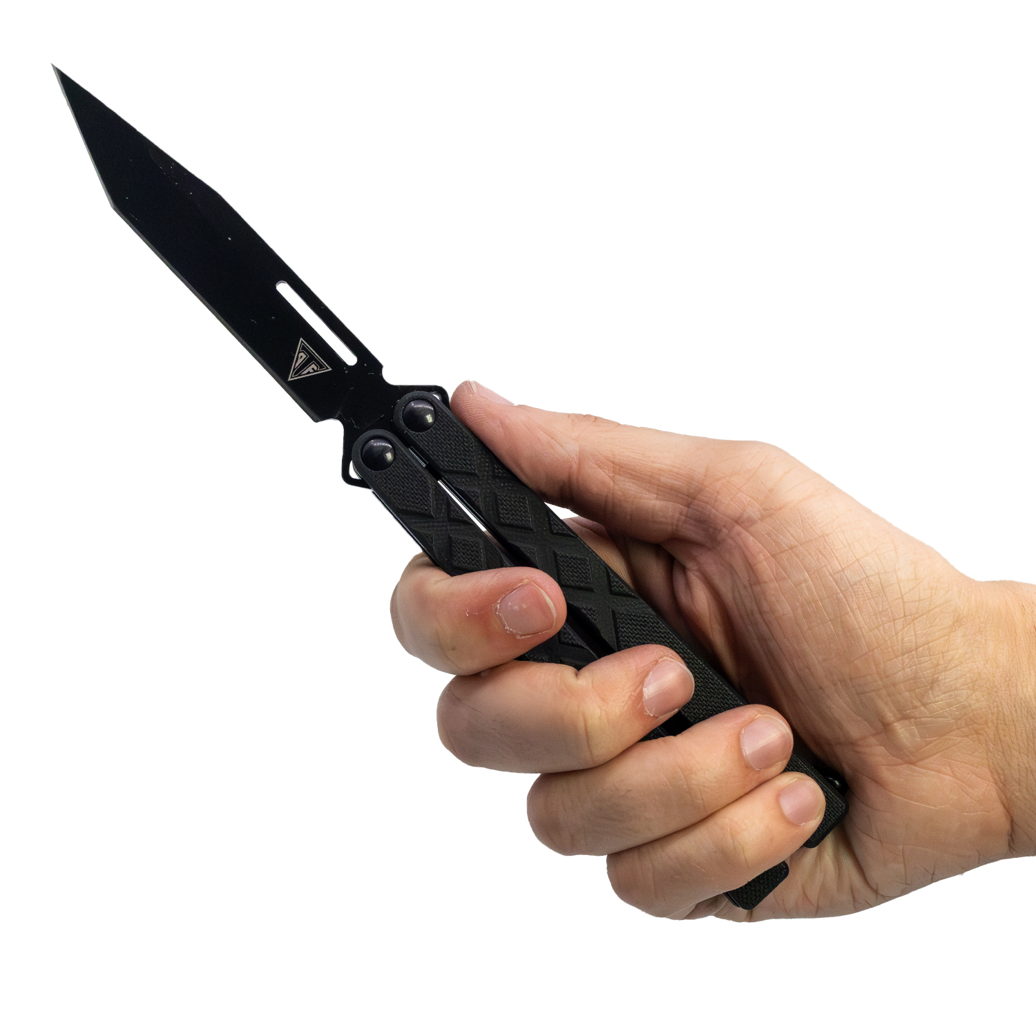 9" Ball Bearing G10 Butterfly Knife with Tanto Blade
