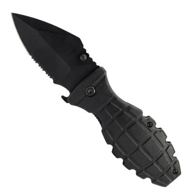 7" Spring Assisted Knife with Grenade Handle