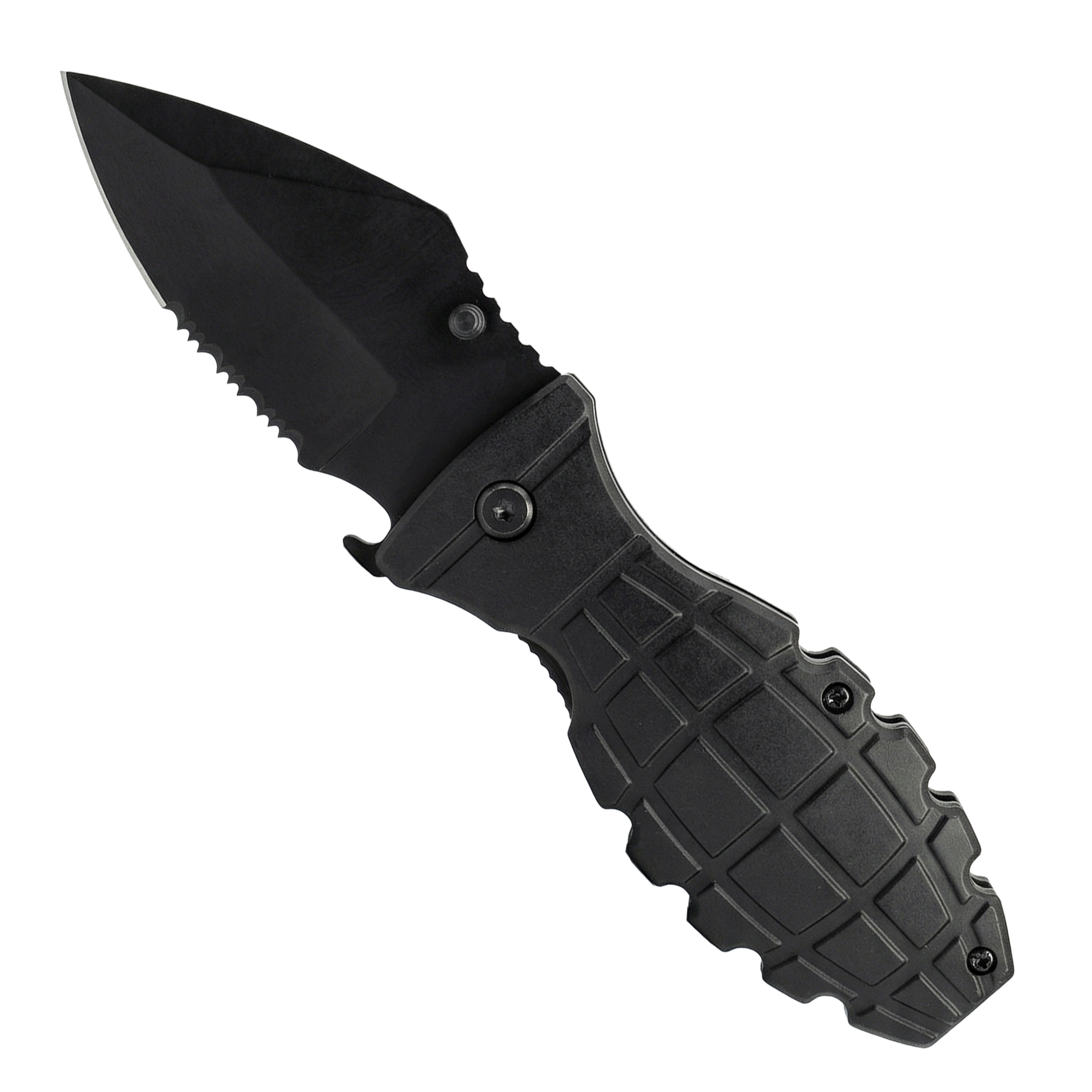 7" Spring Assisted Knife with Grenade Handle