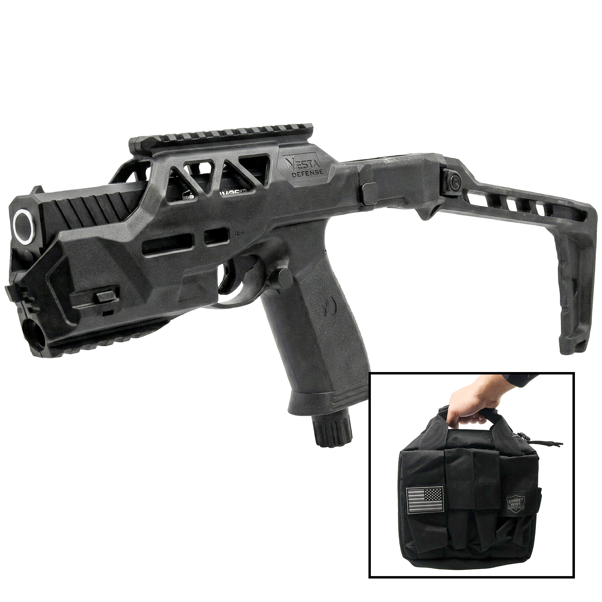 The Heat Pepper Launcher Folding Stock with Carrying Case (Launcher Not Included) - Image 2