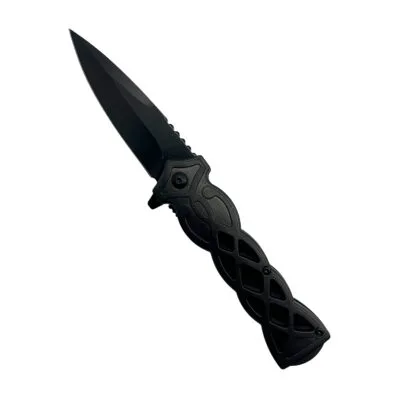 3.75" Weave Pattern Knife With ABS Handle