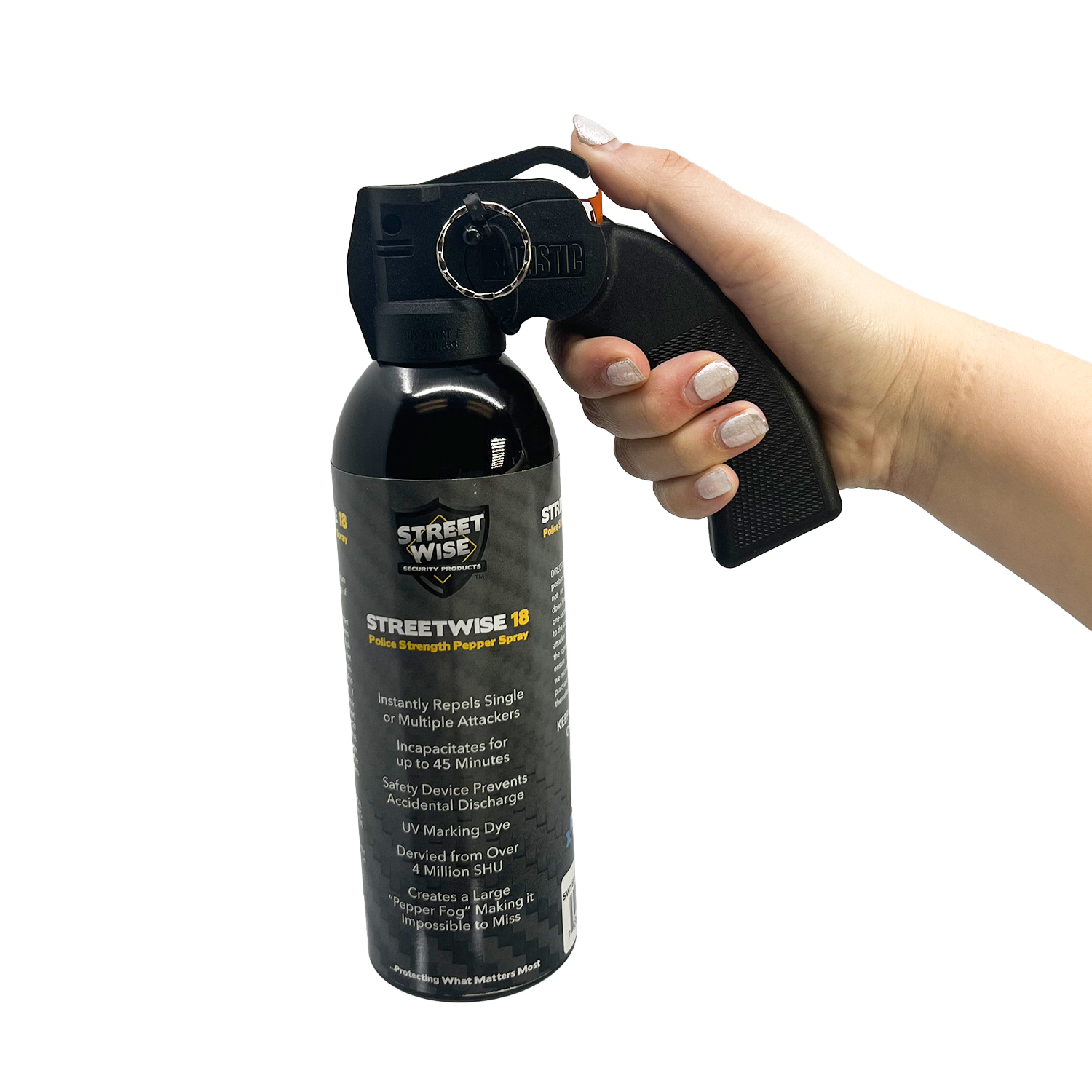 Streetwise 18 Fogger Pepper Spray 16 oz Pistol Grip - Image 2