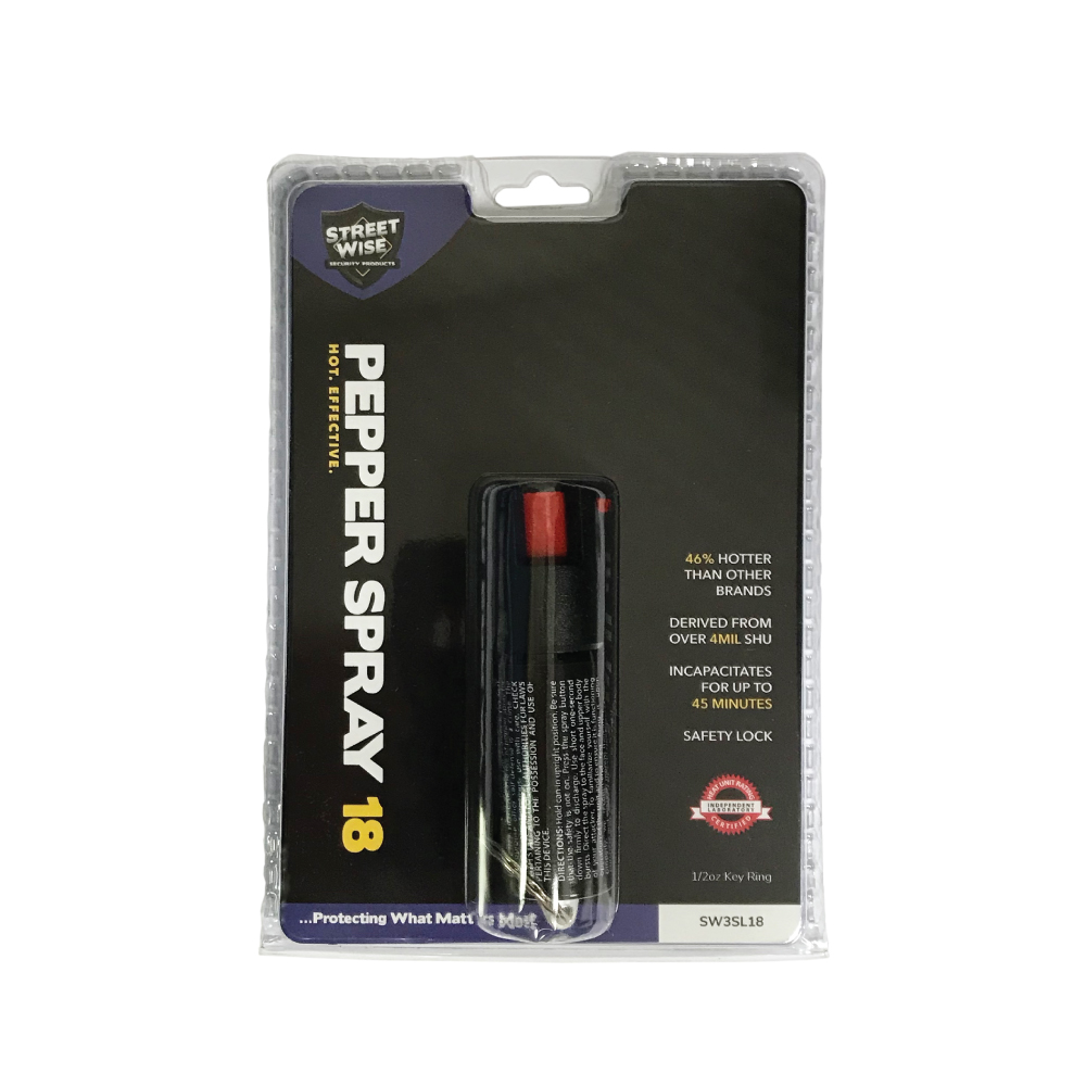 Streetwise 18 Stream Pepper Spray 0.5 oz Safety Lock - Image 5