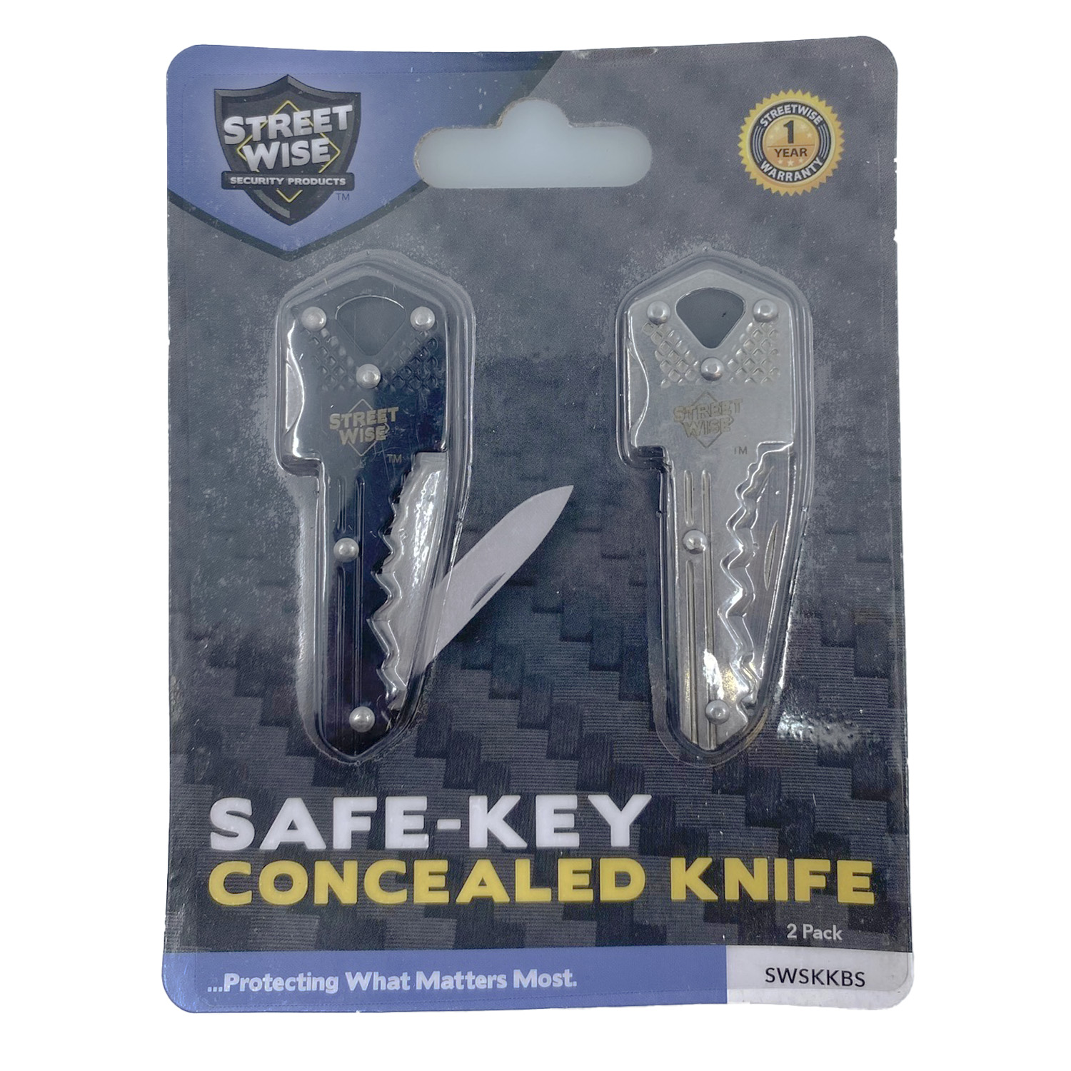 Safe-Key Concealed Knife (Silver and Black 2 pack) - Image 3