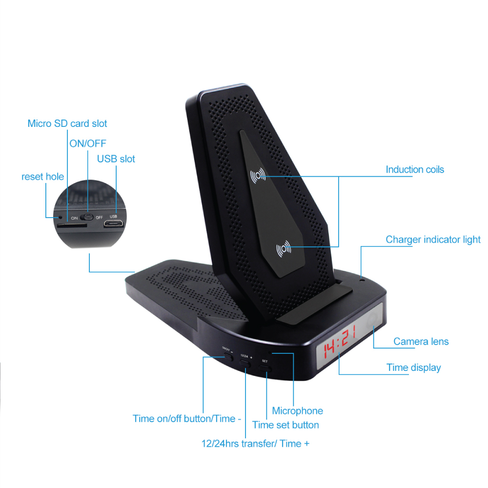 Wireless Phone Charger Wi-Fi DVR - Image 8