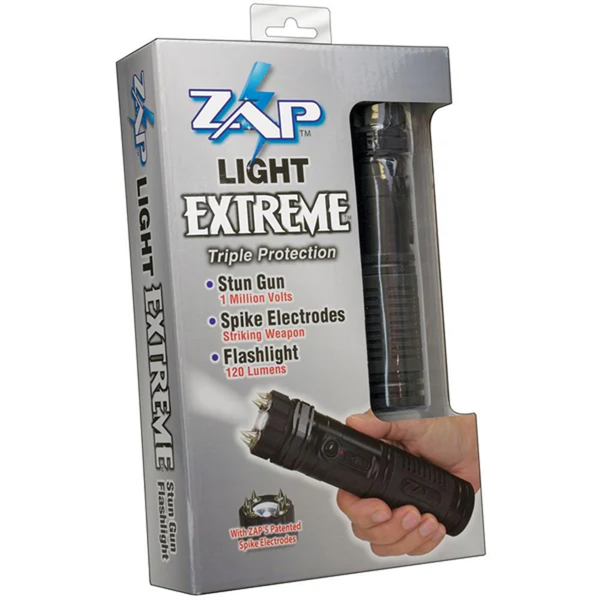 ZAP Light Extreme Stun Gun Flashlight with Spiked Electrodes - Image 7