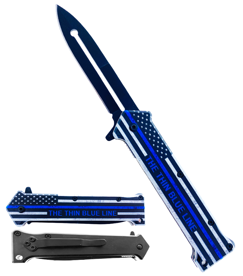 Stiletto Spring Assisted Steel Folding Knife - Image 4