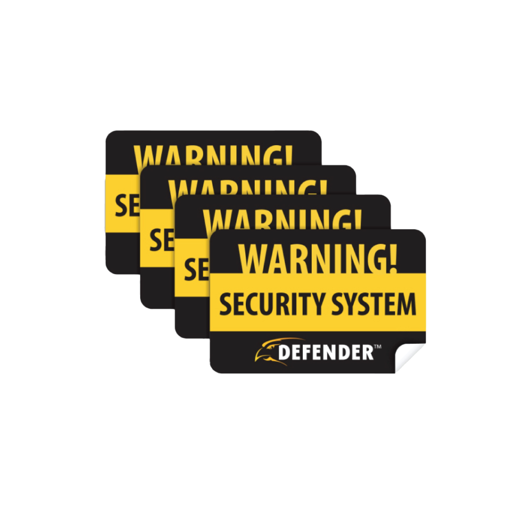 Defender Indoor Video Security System Warning Sign w/Stickers - Image 2
