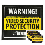 Defender Indoor Video Security System Warning Sign w/Stickers