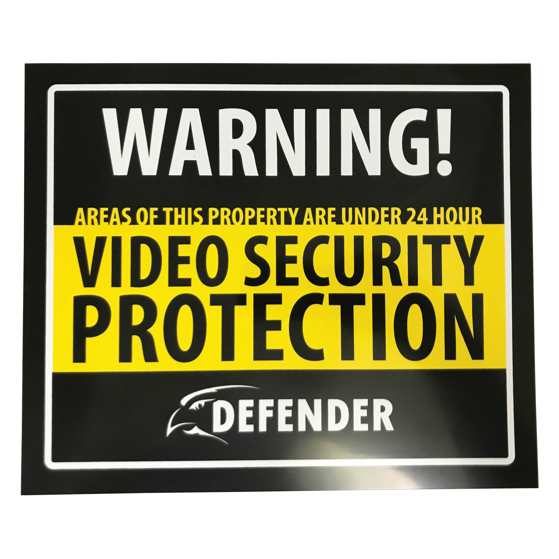 Defender Indoor Video Security System Warning Sign w/Stickers - Image 3